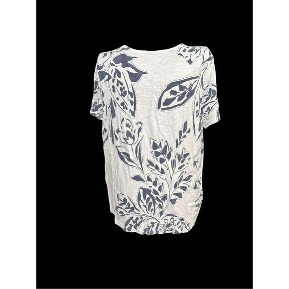 GREAT CONDITION WOMEN Chicos Embellished Floral Ivy Tee BLOUSE CHICO SZ 3(US SIZ - Picture 10 of 15